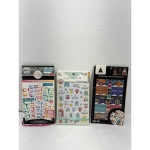 Lot Of 3 Happy Planner Sticker Layered Box + Agenda 52 1644pc + Sticker Book 963